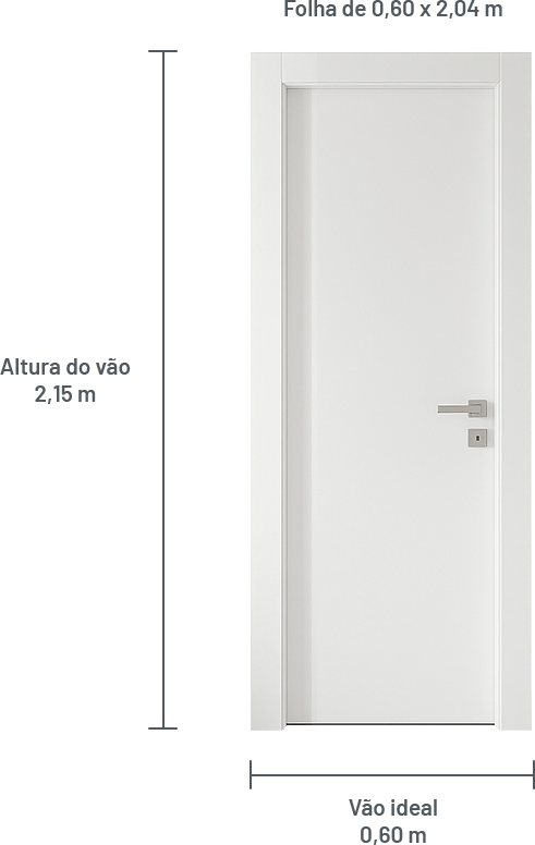 porta correr 60 cm